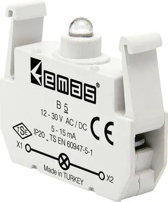 EMAS Ledli Sinyal Blok Beyaz B5