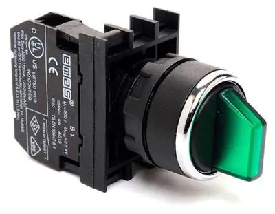 EMAS Buton Start Seçici 1-0-2 2NA Yeşil Işıklı B101SL30Y B101SL30Y