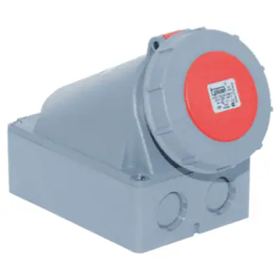 Tp Electric Eğik Duvar Prizi Kilitli CEE 4X63 Amp