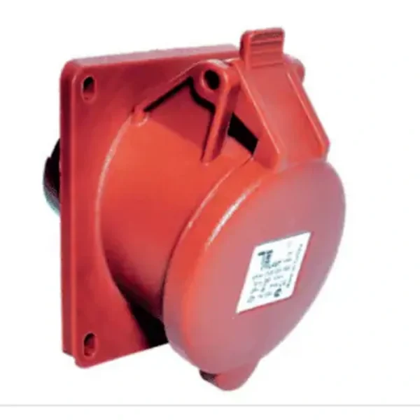 Tp Electric Yaylı Kapaklı Eğik Makina Prizi CEE 5X16A IP44