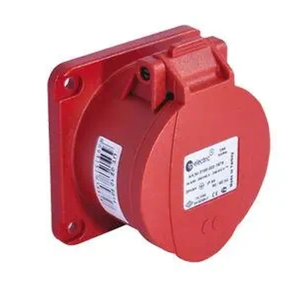 Tp Electric Düz Makina Prizi Yaylı Kapaklı CEE 5X32