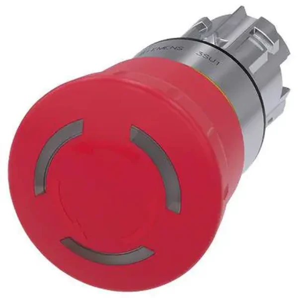 Siemens Çevir-kur Işıklı 40MM Acil Stop Mantar Buton Sirius Act Metal