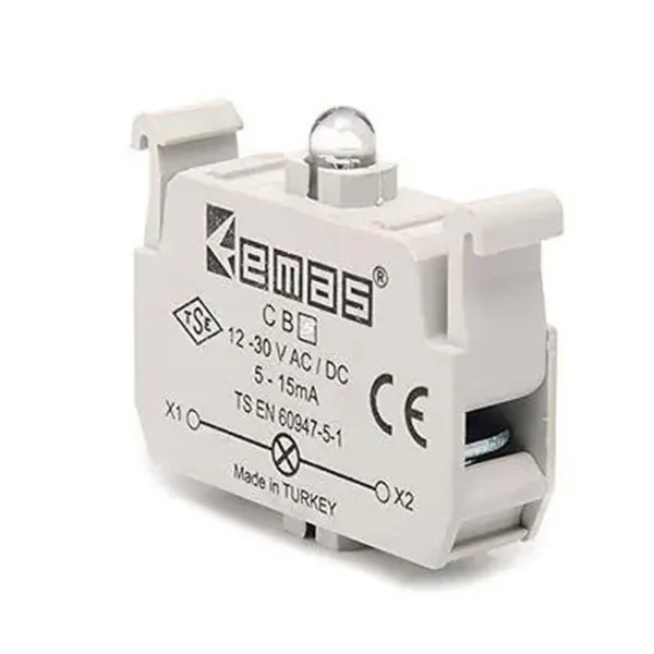 EMAS 12-30V AC/dc Ledli Sinyal Blok Beyaz CB5