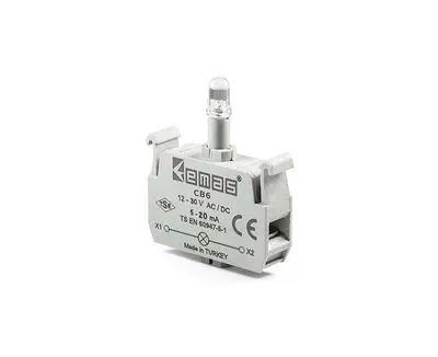 EMAS 12-30V AC/dc Ledli Sinyal Blok Kırmızı CB6