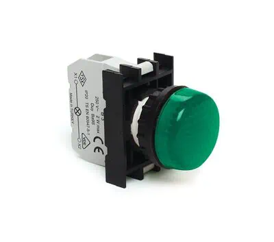 EMAS B030XY B Serisi Sinyal Lambası BA9 Duylu Yeşil 22MM
