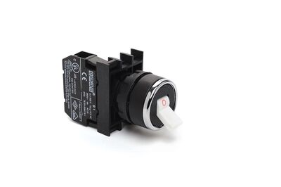 EMAS B100C B SERİSİ MANDALLI KALICI BUTON BEYAZ 1NA 0-1 22MM