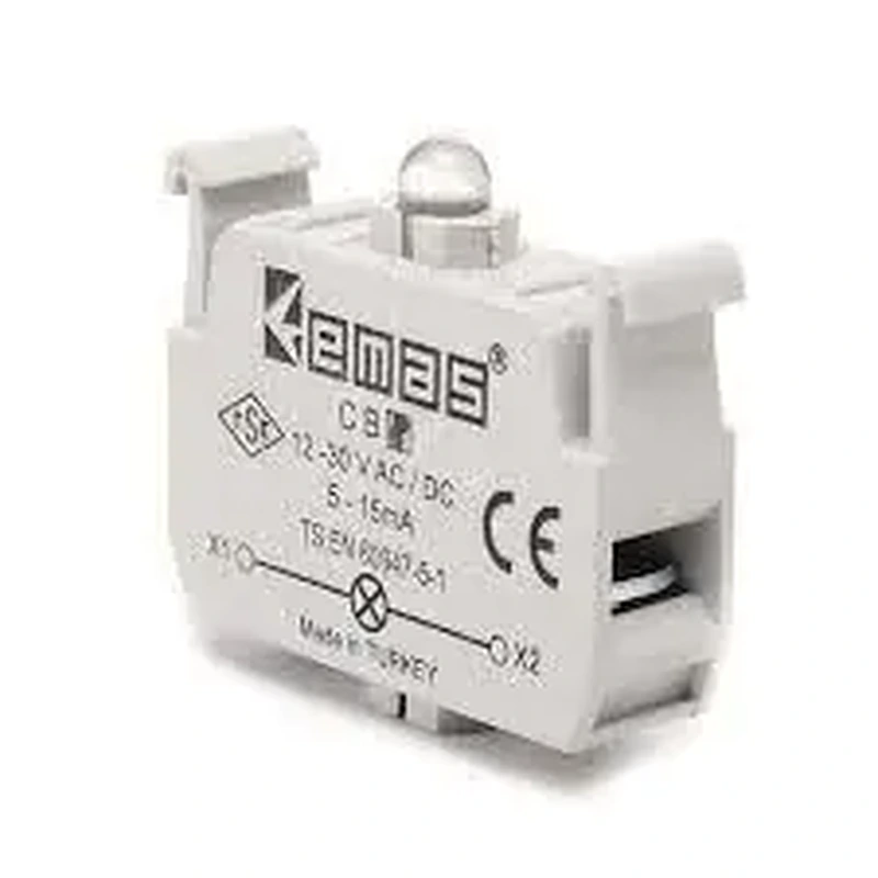 EMAS Ledli Sinyal Blok Sarı 12-30V AC/dc CB8