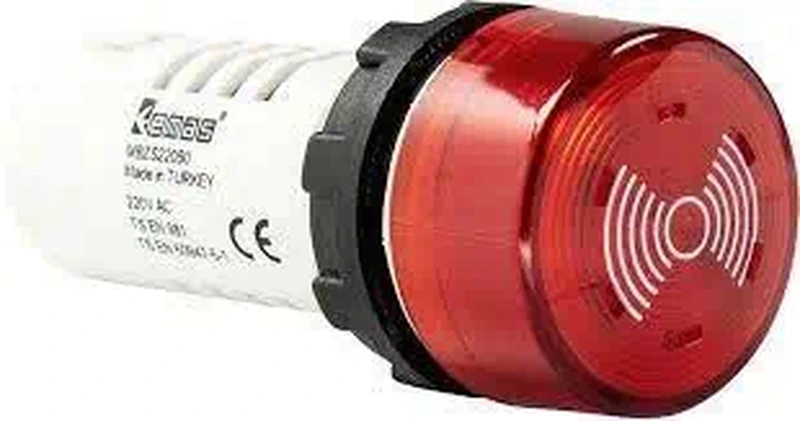 EMAS Mb Serisi Monoblok Buzzer 220V/ac Işıklı Sabit 22MM MBZS220S — Kumanda Butonları ve Sinyal Lambaları