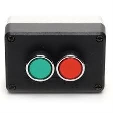 EMAS SİYAH GRİ PLASTİK KUMANDA KUTUSU İKİLİ START/STOP YEŞİL KIRMIZI P2AB