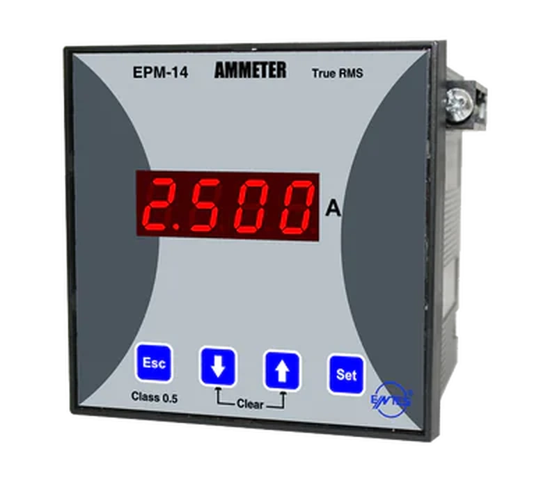 ENTES Ampermetre 96X96 Sınıf 0,5 24...250VAC/dc .../1A, Ct-25 Li,.../5A M1384