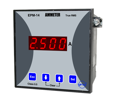ENTES AMPERMETRE 96X96 SINIF 0,5 24...250VAC/DC .../1A, CT-25 Lİ,.../5A M1384 8699421408414