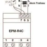 ENTES Epm-R4C CT25 220VAC T/ı Elektronik Ampermetre