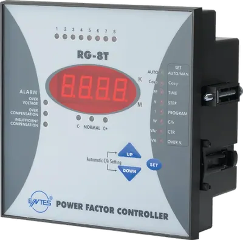 ENTES Rgp-15SRW 144X144 85V-300V AC/dc Segment Lcd’li Beyaz Backlight’lı Reaktif Güç Kontrol Röles — Röle