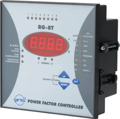 ENTES Rgp-15SRW 144X144 85V-300V AC/dc Segment Lcd’li Beyaz Backlight’lı Reaktif Güç Kontrol Röles