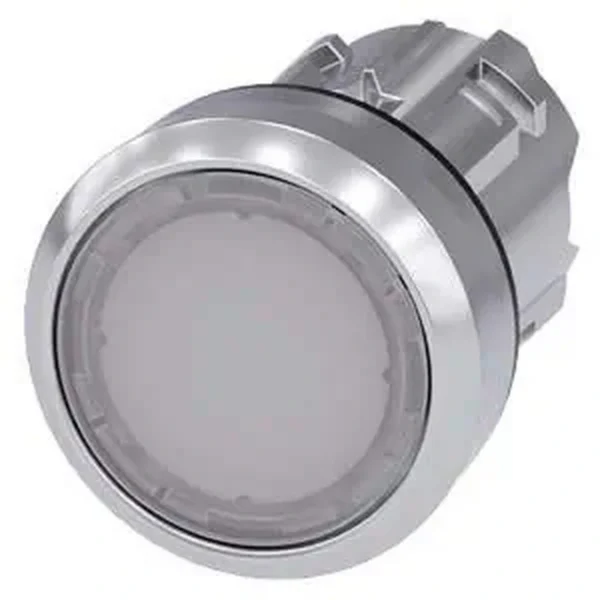 Siemens Işıklandırılabılır Yay Dönüşlü Metal Buton Kafası Beyaz