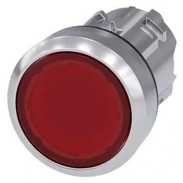 Siemens Işıklandırılabılır Yay Dönüşlü Metal Buton Kafası Kırmızı