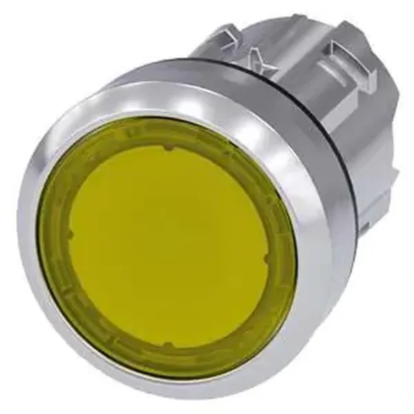 Siemens Işıklandırılabılır Yay Dönüşlü Metal Buton Kafası Sarı