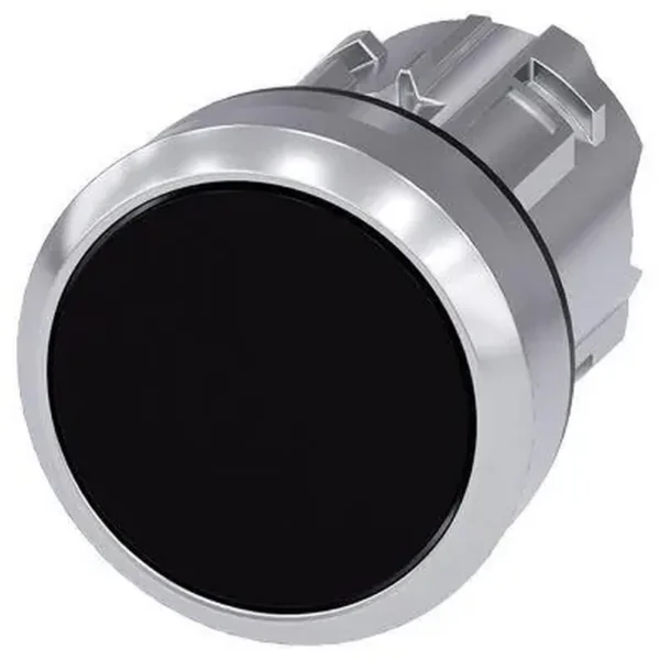 Siemens Işıklandırılabılır Yay Dönüşlü Metal Buton Kafası Siyah