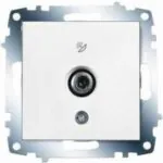 Vıko Karre Beyaz Uydu Prizi F Konnektör