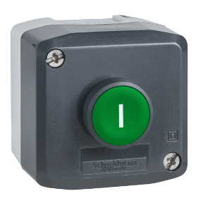 SCHNEIDER ELECTRIC KOYU GRİ İSTASYON 1 YEŞİL RENKLİ BASMA BUTONU ÇAP22 YAYLI DÖNÜŞ 3389110113174