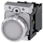 Siemens Metal Komple Işıklı Yay Dönüşlü Butonlar Beyaz 230VAC 1NO Sirius Act