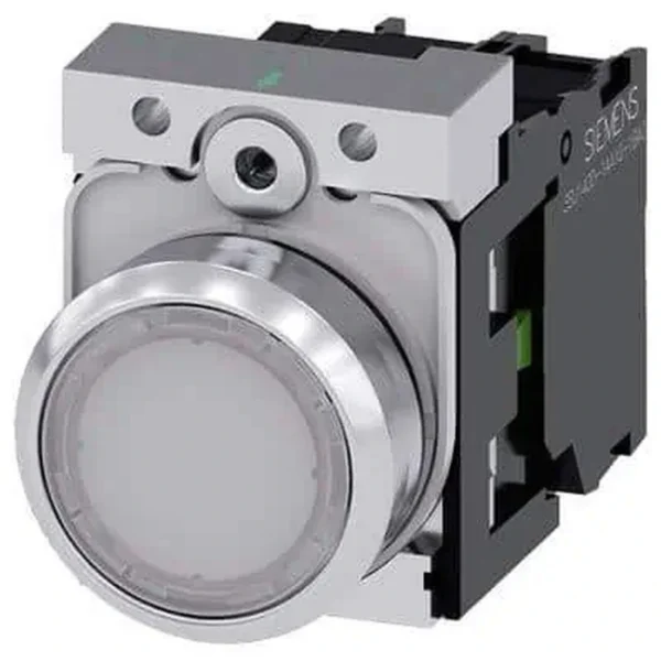 Siemens Metal Komple Işıklı Yay Dönüşlü Butonlar Beyaz 230VAC 1NO Sirius Act