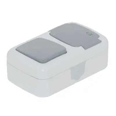 TP ELECTRIC NEMLİYER ÇİFT YOLLU ANAHTAR+KAPAKLI TOPRAKLI PRİZ (YATAY) 8693151202052