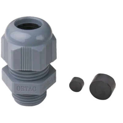 Ortaç PG16 Kapalı Contalı Etanj Tip Kablo Rakoru (Açıkgri,Somunlu) OR0117
