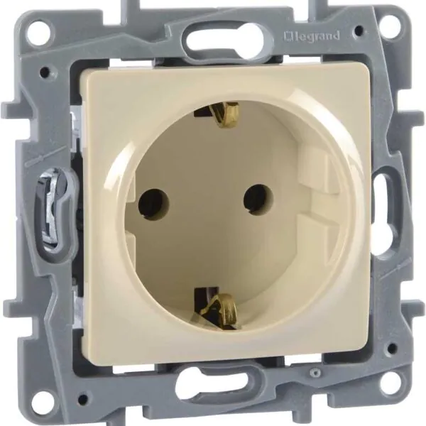 Legrand 768415 Raventi Krem Çocuk Korumalı Topraklı Priz