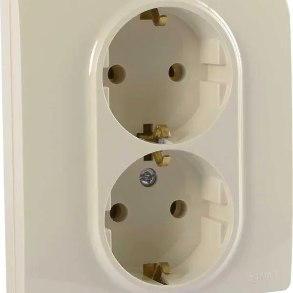 Legrand 768416 Raventi Krem İkili Topraklı Priz