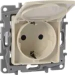 Legrand 768418 Raventi Krem Kapaklı Topraklı Priz