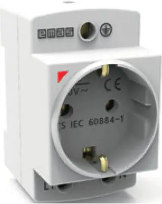 EMAS Ray Tipi Ledli Pano Tipi Topraklı Priz Gri EPREU2GL