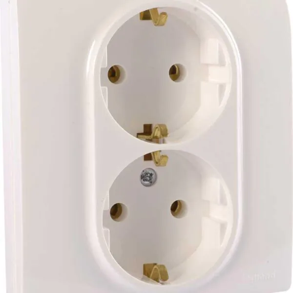 Legrand 767116 Salbei Beyaz İkili Topraklı Priz