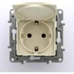 Legrand Salbei Kapaklı Topraklı Priz Bej (Çerçevesiz)