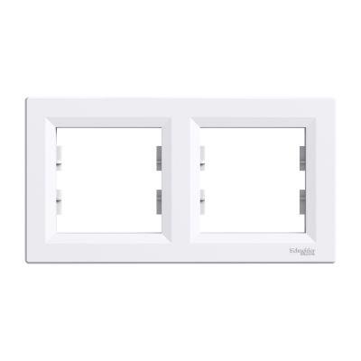 SCHNEIDER ELECTRIC EPH5800221 ASFORA BEYAZ İKİLİ YATAY ÇERÇEVE 3606480527180