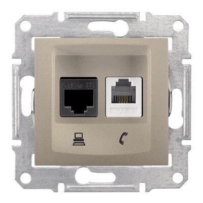 SCHNEIDER ELECTRIC SEDNA 1RJ11-1 RJ45 CAT6E- TİTANYUM 8690495036312