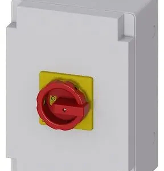 Siemens 125A 45 kW 3LD2 Kutulu Tip Pako Şalter IP65 Tahrik Kolu Sarı/kırmızı