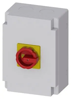 SIEMENS 125A 45 KW 3LD2 KUTULU TİP PAKO ŞALTER IP65 TAHRİK KOLU SARI/KIRMIZI 4011209524408