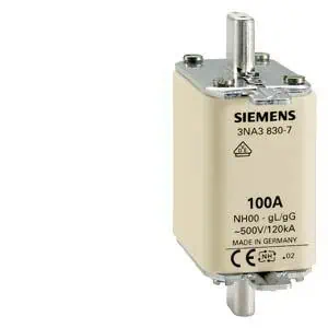 Siemens 3NA3836 Boy 00 160A 30MM Steatit Seramik Gövdeli Nh Bıçaklı Sigorta Buşonu