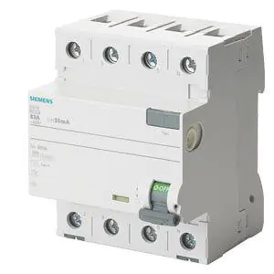 Siemens 5SV3646-6 3X63A 300MA 3F+N Tip-A Kaçak Akım Rölesi