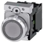 Siemens Sırıus Act Metal Komple Işıklı Yay Dönüşlü Butonlar Renksiz 24VAC/dc 1NO