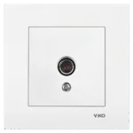 Vıko TV Prizi Sonlu Karre Beyaz (Çerçevesiz)