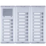 Şark Fotoselli Hoparlörlü Alüminyum Zil Butonu Üç Sıra  (Mavi LED) 33'lühoparlörlü Alüminyum Zil Butonu