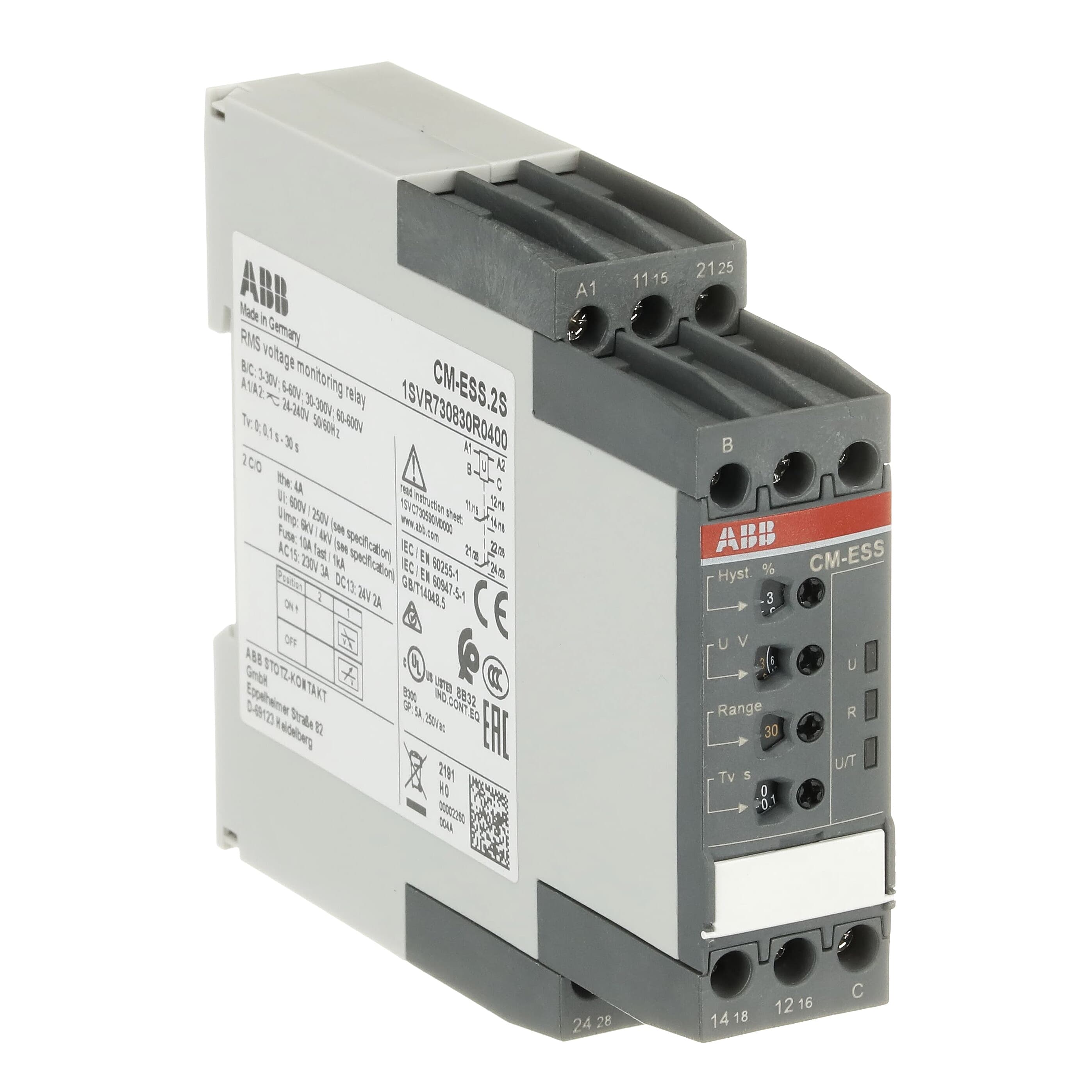 ABB Cm-ess.2S Aşırı/düşük Ger.rölesi 24-240VAC/dc