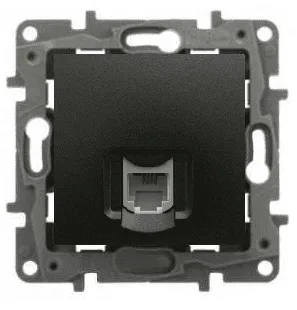 Legrand 767329 Salbei Antrasit 1 Çıkışlı RJ11 Telefon Prizi