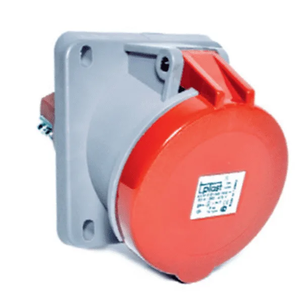 Tp Electric Yaylı Kapaklı Makine Prizi Eğik 5X63A IP44