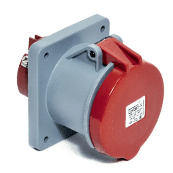 Tp Electric Yaylı Kapaklı Makina Prizi Düz 5X63A IP44