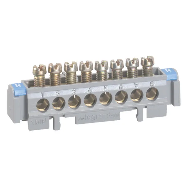 Legrand 004822 Pano Tipi İzolesiz Raya Montaj Klemens Uzunluk 75MM Kapasite 8X1,5 İla 16MM2