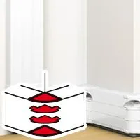 Legrand 075636 50x180mm kaidesiz montaj gulot için Değişken dış köşe 85° ila 120°