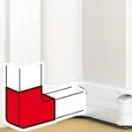 Legrand 075646 50X180MM Kaidesiz Montaj Gulot için Dirsek 90°